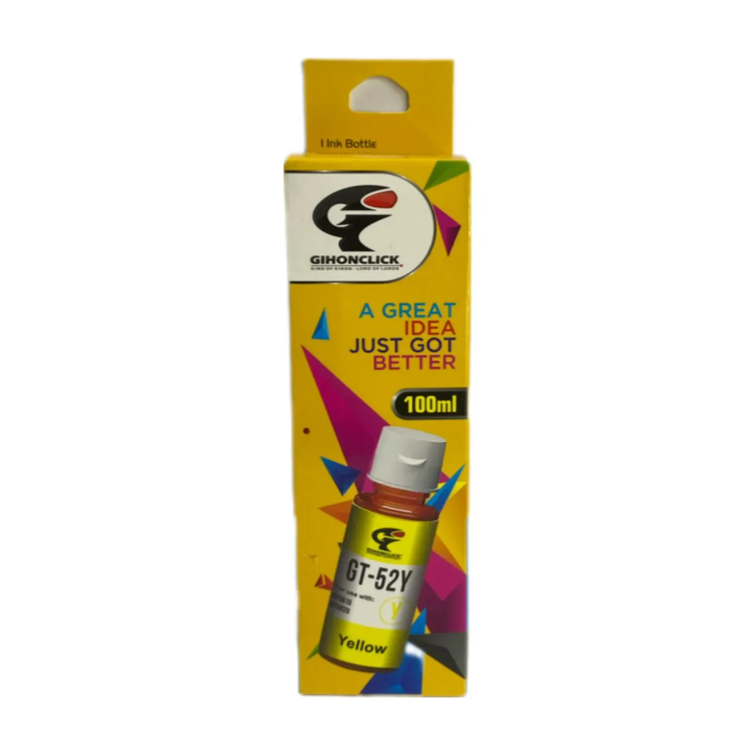 TINTA GENÉRICO GIHONCLICK GT-52Y AMARILLA 100ML PARA GT5820/GT5810, vista 2